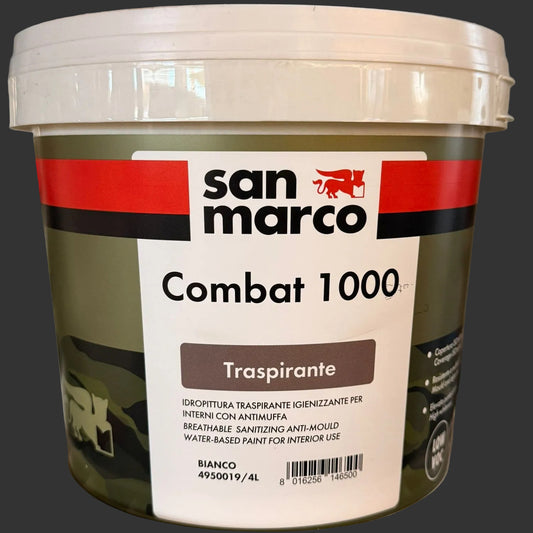 Idropittura traspirante igienizzante per interni con antimuffa